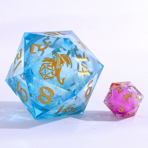 Liquid CoreSharp Edged Resin Astral Flux 55mm D20 - Blue