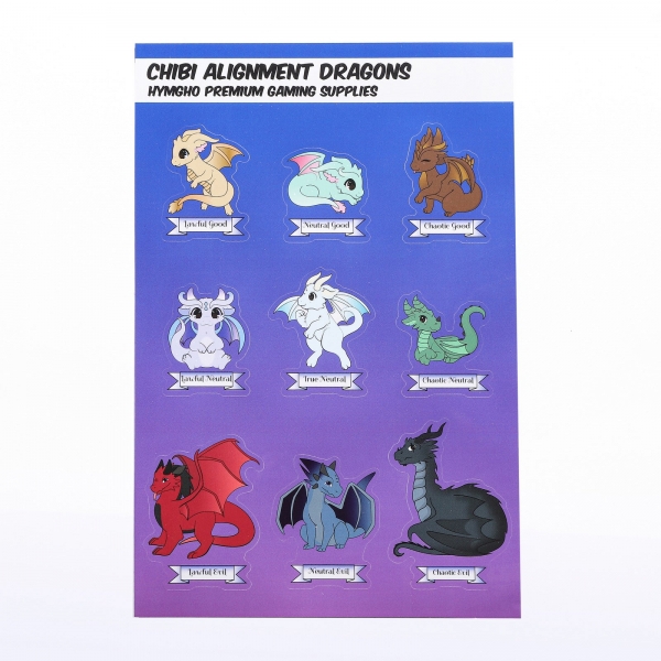 Quest's Reward Fine Art Sticker Sheet - Chibi Alignment Dragons