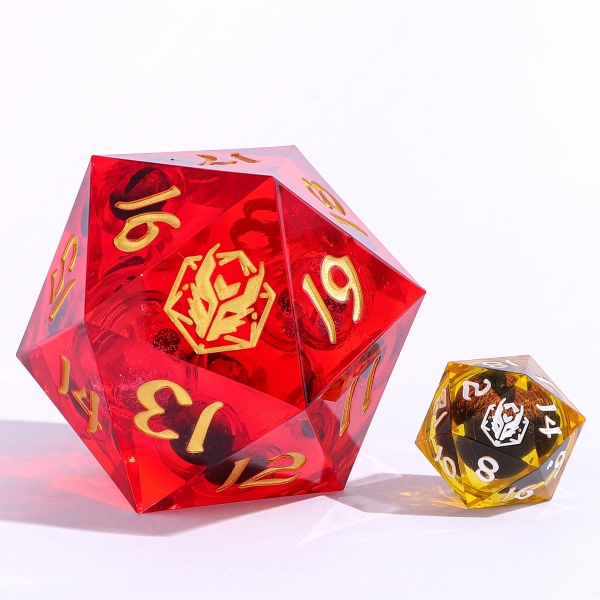 Sharp Edged Resin 55mm D20 - Burning Gaze