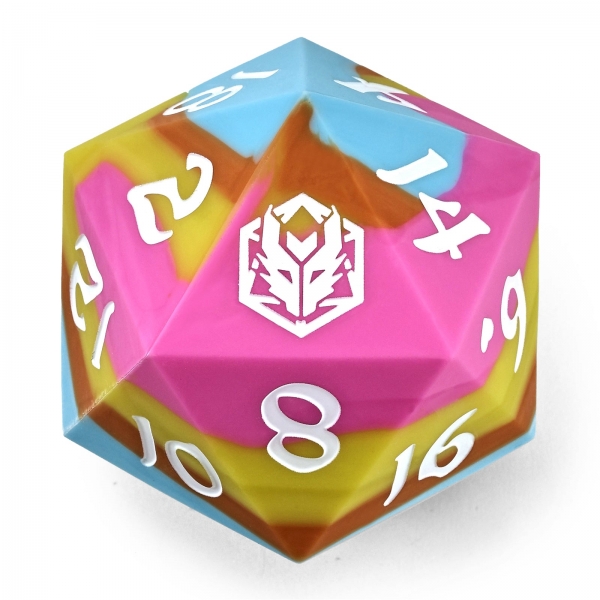 55mm Chonk Rubber Silicon D20 - Radiant Whispers