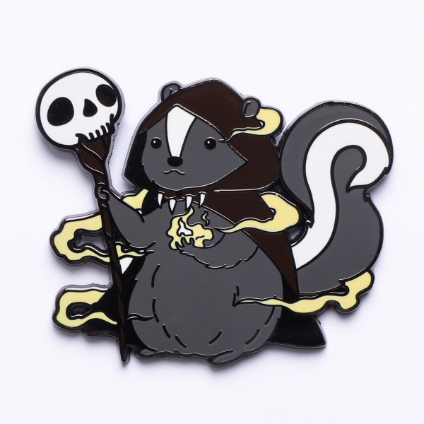 Quest's Reward Fine Art Pin - Balthazar Grimheart Skunk Warlock