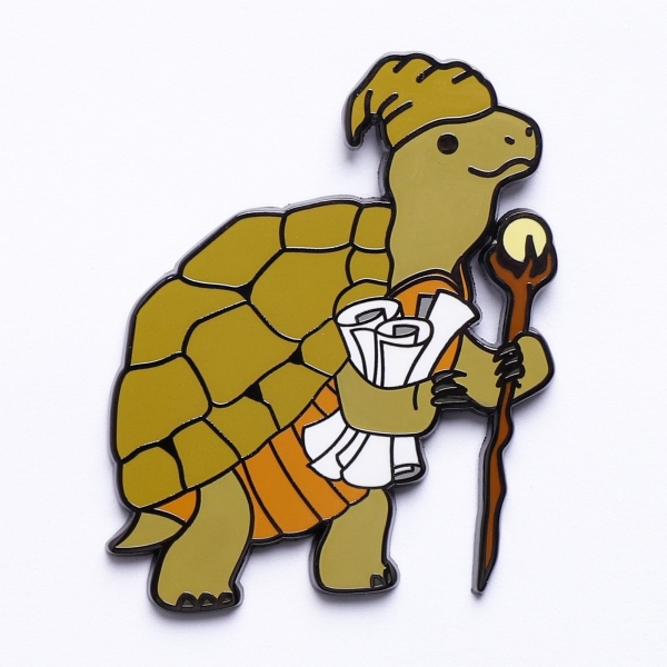 Quest's Reward Fine Art Pin - Finnegan Stoneshell - Turtle Cleric