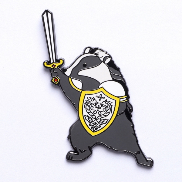 Quest's Reward Fine Art Pin - Riven Ironclaw Badger Paladin