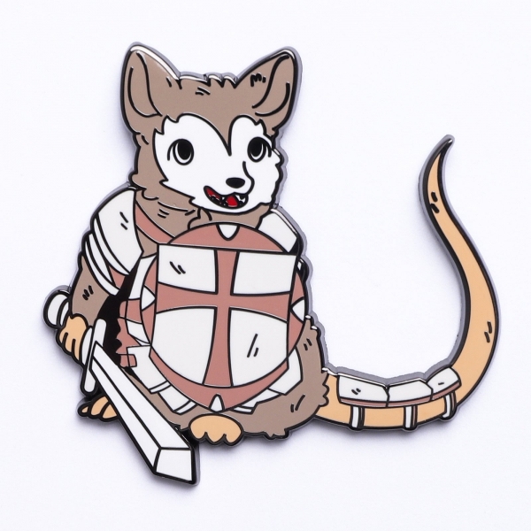 Quest's Reward Fine Art Pin - Victor Silverfur Opossum Fighter