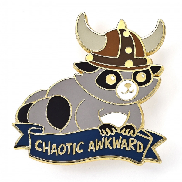Quest's Reward Fine Art Pin - Alternative Alignments - Chaotic Awkward - Raccoon