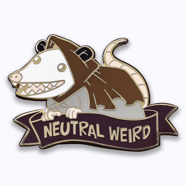 Quest's Reward Fine Art Pin - Alternative Alignments - Neutral Weird - Opossum