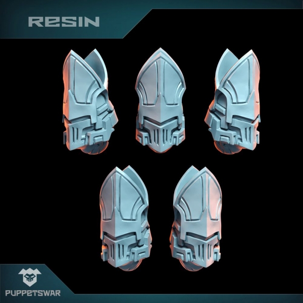 Puppetswar: (Accessory) Bishop Knight Helmets (5)