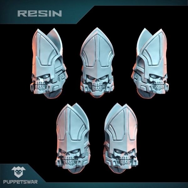 Puppetswar: (Accessory) Bishop Reaper Helmets (5)