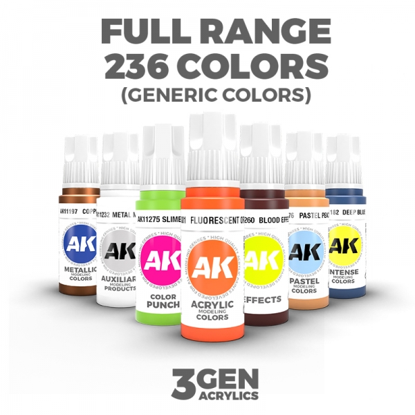 AK-Interactive: 3GEN – General Series – Full Range (236 references)