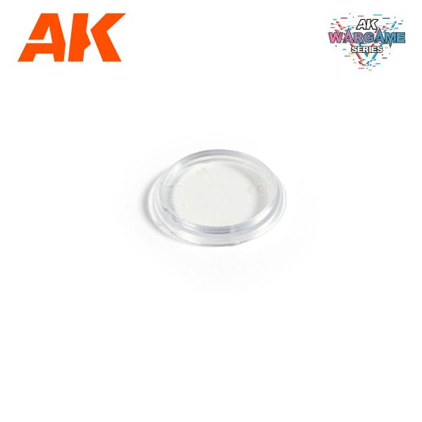 AK-Interactive: CLEAR HOLLOW BASES 40 MM X5 UNITS