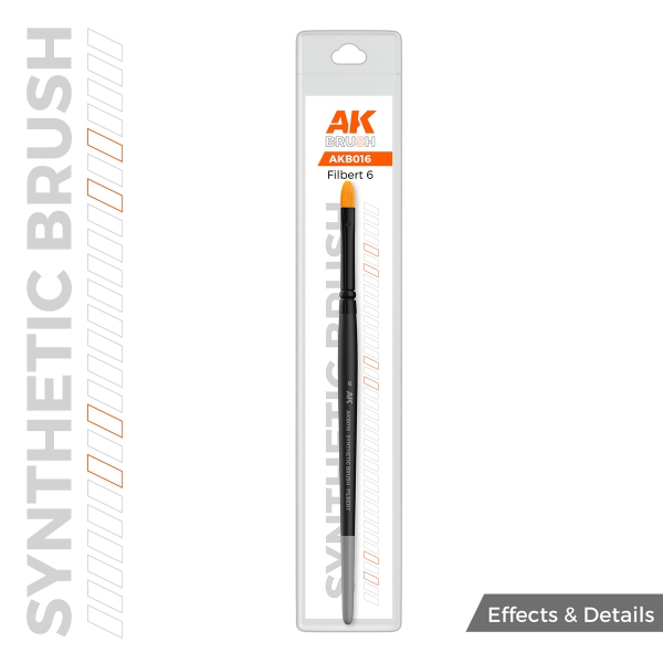 AK Interactive:  AK SYNTHETIC BRUSH – FILBERT 6