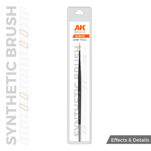 AK Interactive: AK SYNTHETIC BRUSH – LINER 17mm