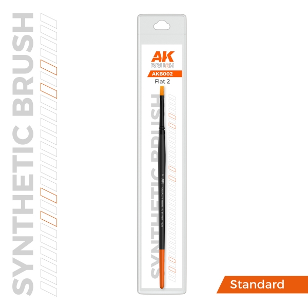 AK Interactive: AK SYNTHETIC BRUSH – FLAT 2