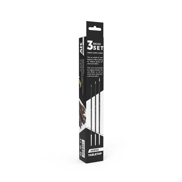 AK Interactive: TABLETOP SYNTETHIC BRUSHES SET