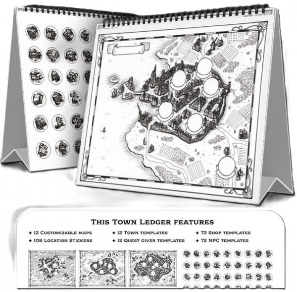Worlds at a Glance: Sticker Maps Notebook