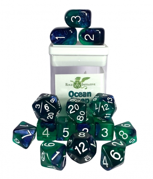 Ocean Deep - Set of 15 Dice