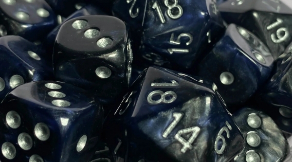 Diffusion Shimmering Gloom - Set of 12d6 pips 18mm Dice