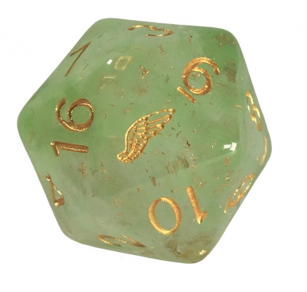 Diffusion Gilded Griffin 30mm XL d20 w/ wing symbol