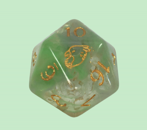 Diffusion Gilded Griffin 30mm XL d20 w/ head symbol