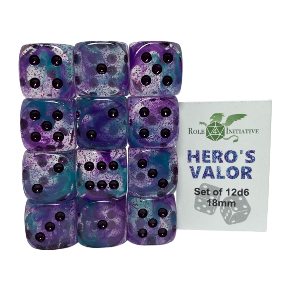 Diffusion Heros Valor Set of 12d6 Dice