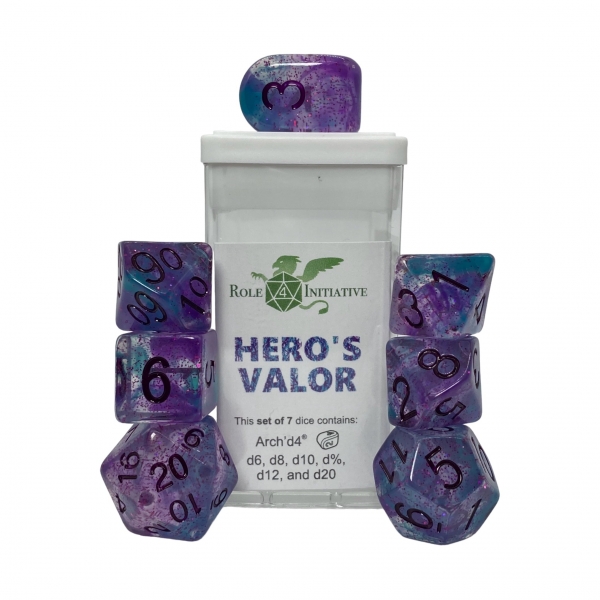 Diffusion Heros Valor Set of 7 Dice