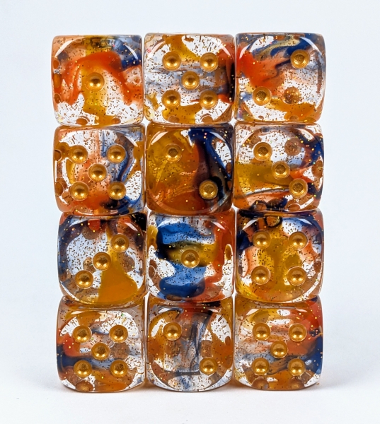 Diffusion Cosmic Cliffs - Set of 12d6 pips 18mm