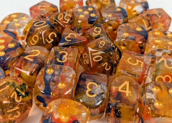 Diffusion Cosmic Cliffs - Set of 12d6 pips 18mm w/ symbol