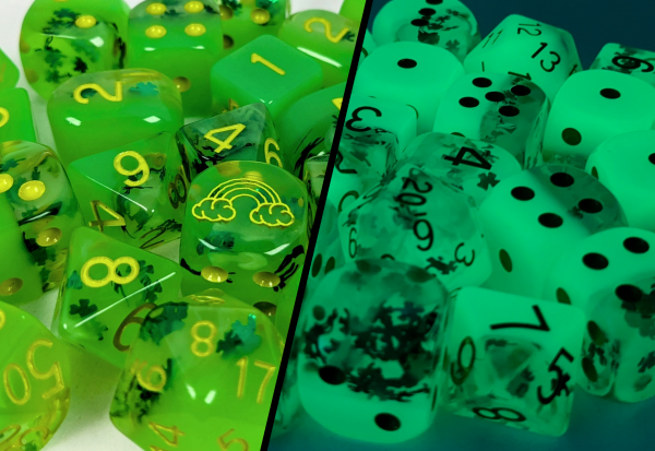 Diffusion Lit Leprechaun - Set of 12d6 pips 18mm