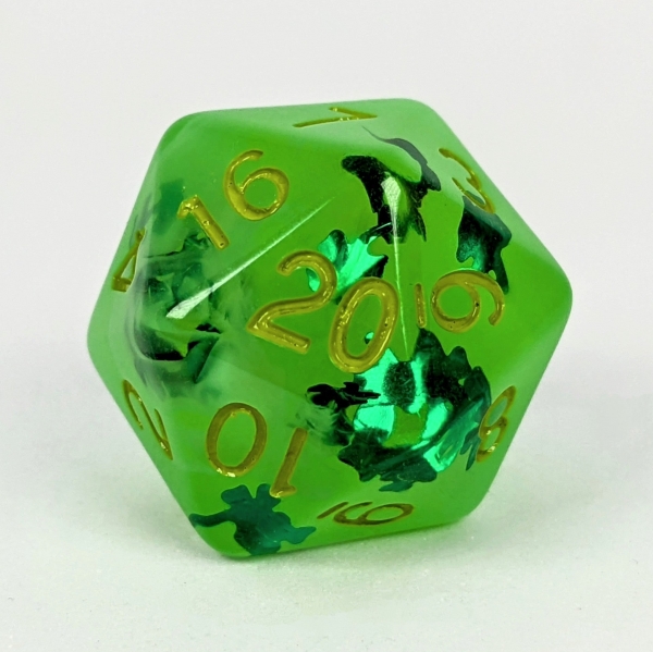 Diffusion Lit Leprechaun - 30mm XL d20