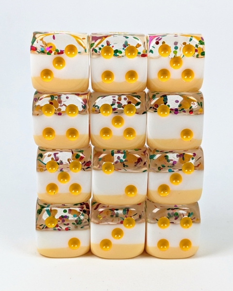 Diffusion Birthday Wishes - Set of 12d6 pips 18mm