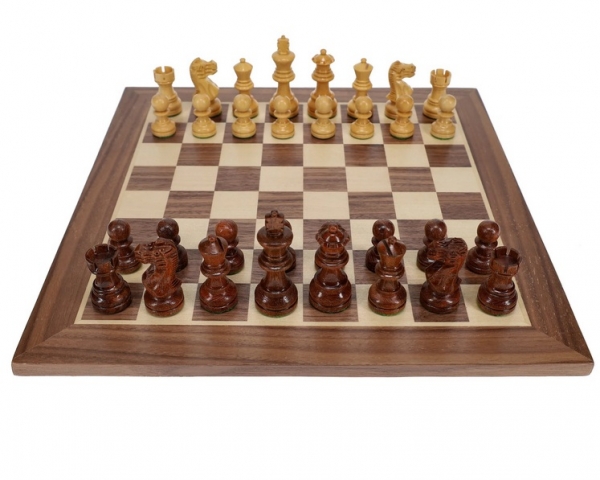 Wood Expressions: Weighted Wooden Staunton Chess Set (11.5 in. Board, 2.5 in. King)