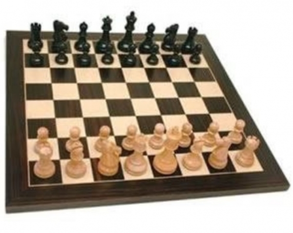 Wood Expressions: Black Stained Chess Set (15'')