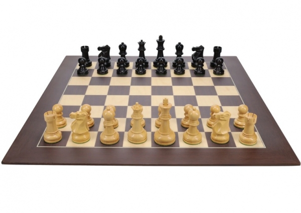 Wood Expressions: Bobby Fischer Ultimate Chess Set with Wooden Board (21.75 in., 3.75 in. King)