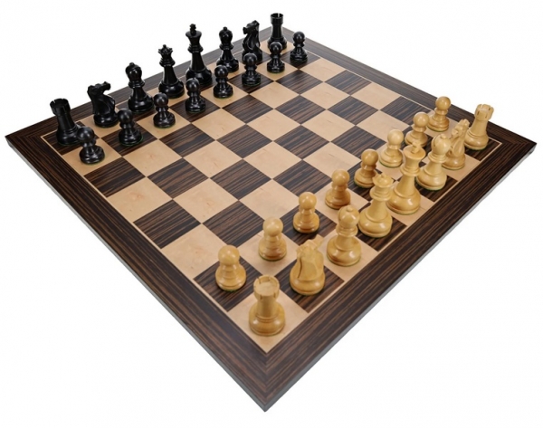 Wood Expressions: Bobby Fischer Ultimate Chess Set with Wooden Board (20.75 in., 3.75 in. King)