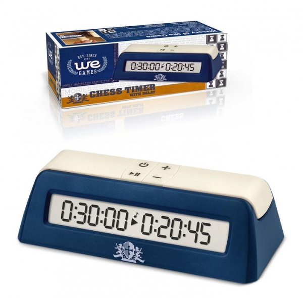 Wood Expressions: Digital Chess Clock/Game Timer with delay Button