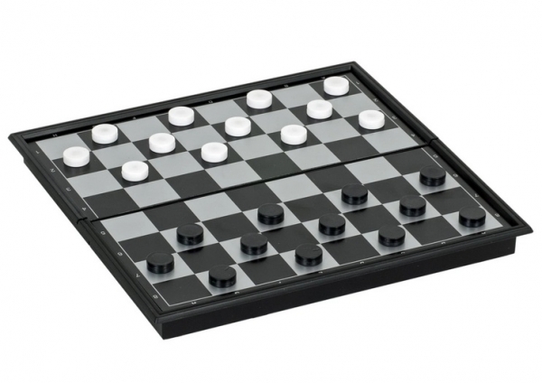 Wood Expressions: Foldable Travel Magnetic Checkers Set (7.75'')