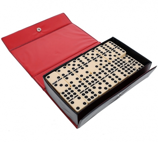Wood Expressions: Double Nine Dominoes With Spinners - Ivory Tiles, Thick Size