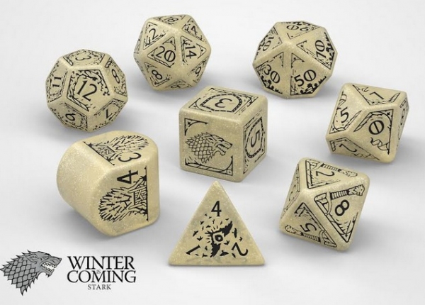 Exotic Dice Sets: Game of Thrones - Stark Dice Set (8)