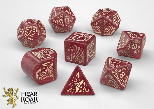 Exotic Dice Sets: Game of Thrones - Lannister Dice Set (8)