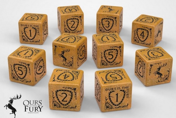 Exotic Dice Sets: Game of Thrones - Baratheon d6 Dice Set (10)