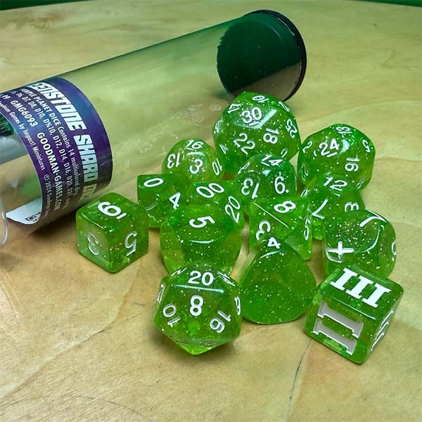 DCC RPG Dice: Greenstone Shards