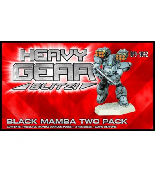 Southern Black Mamba Two Pack (2 random Black Mambas, extra weapons) - metal minis