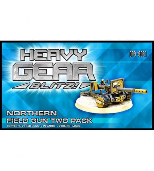 Northern Field Gun Two Pack (2 extra weapons, 2 infantry and 2 round bases) - metal minis
