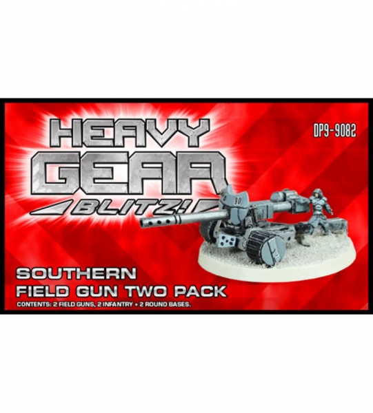 Southern Field Gun Two Pack (2 extra weapons, 2 infantry and 2 round bases) - metal minis