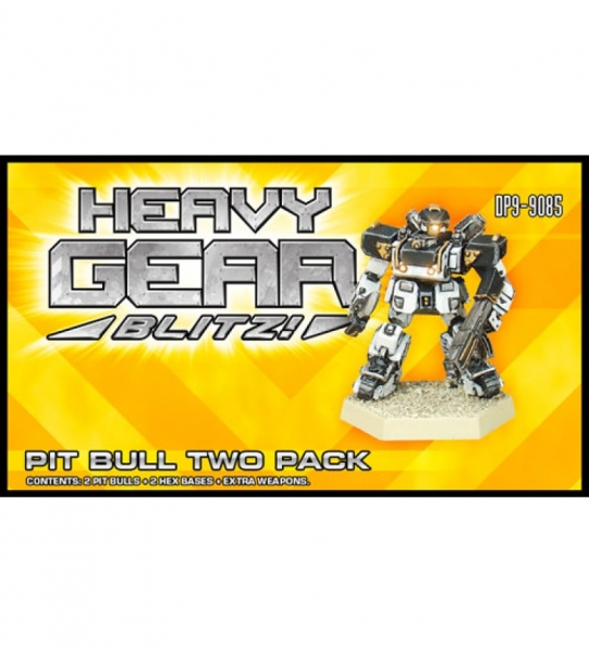 P.R.D.F. Pit Bull Two Pack (2 Pit Bulls, extra weapons) - metal minis