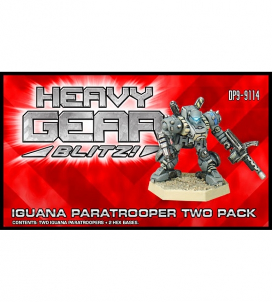 Southern Iguana Paratrooper Two Pack (2 Iguana Paratroopers) - metal minis