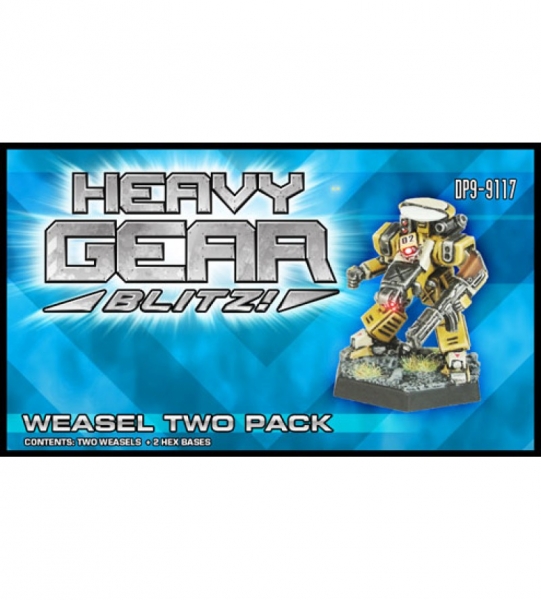 Northern Weasel Two Pack (2 Weasels) - metal minis