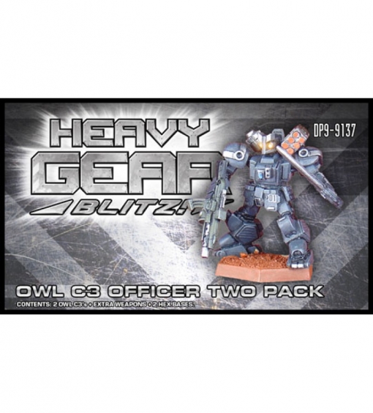 Black Talon Owl C3 Officer Two Pack (2 Owl C3s, extra weapons) - metal minis