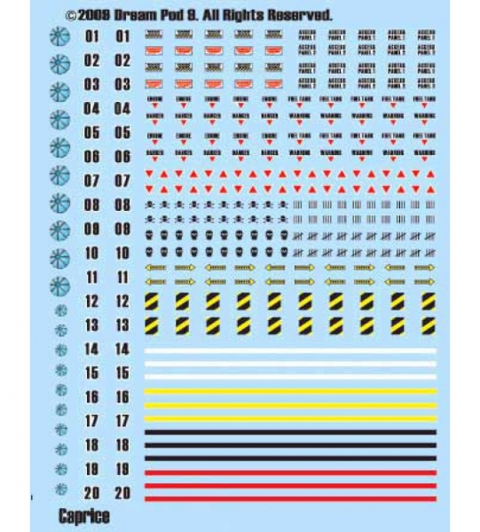 Caprice Decals Pack (1 sheet)