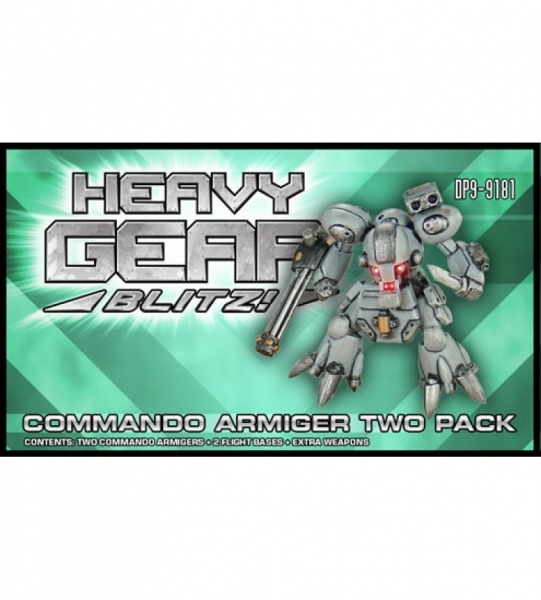 Utopian Commando Armiger Two Pack (2 Commando Armigers, extra weapons) - metal minis
